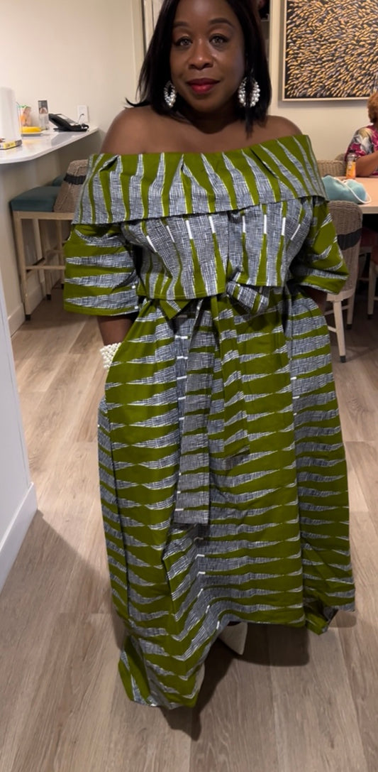 Wearable Art Circle Skirt with Matching Crop Top.