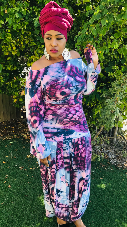 Harem and Crop Top Ensemble