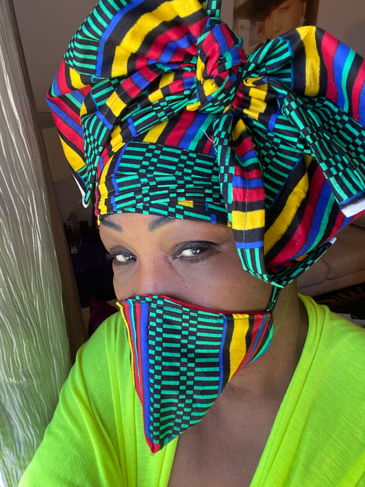 Headwrap and Mask Set